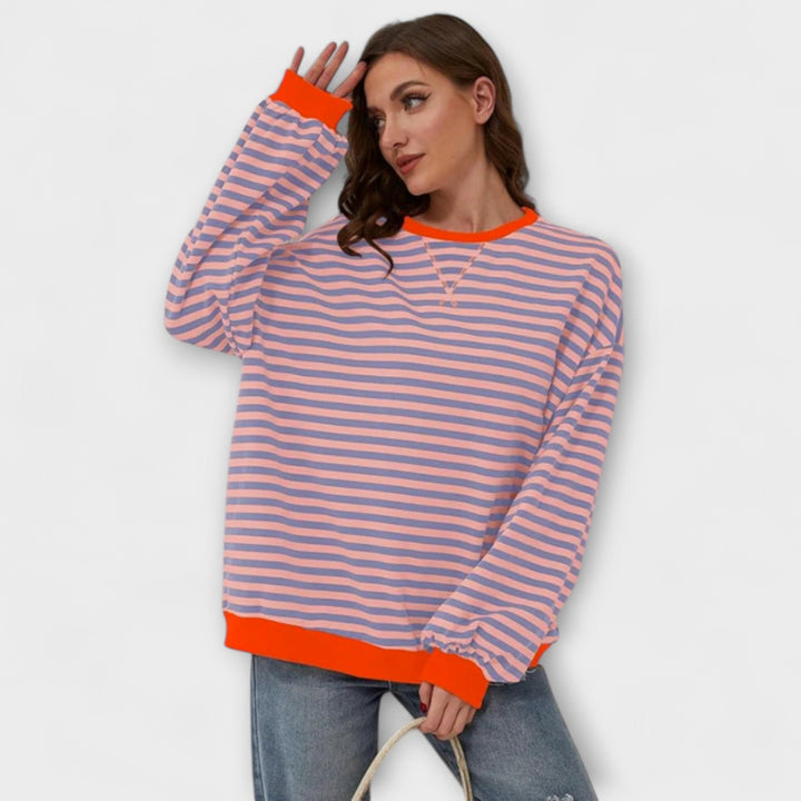 Marlene - Gestreepte Oversized Trui voor Vrouwen