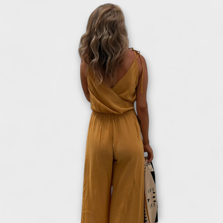 Anna - Donatila Zijde Splits Jumpsuit