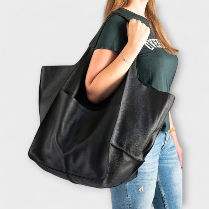 Urania | Oversized leren weekendtas voor dames