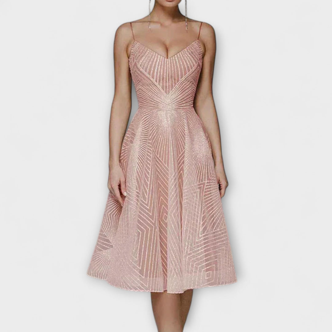 Elli - Dames Luxe Jurk met Borduursels