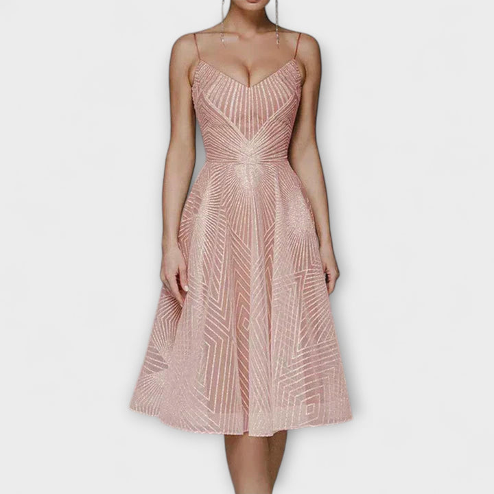 Elli - Dames Luxe Jurk met Borduursels