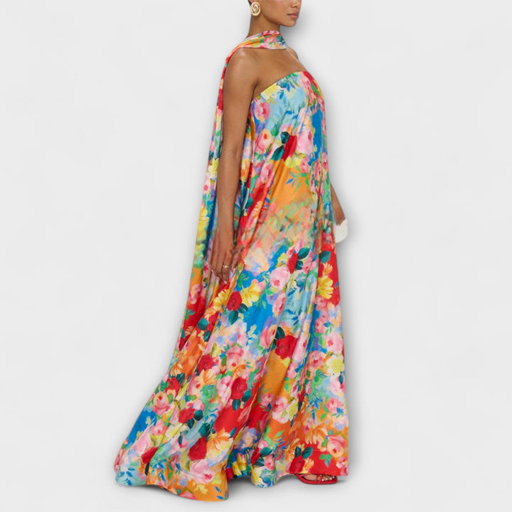 Harlow - Off-Shoulder Bloemen Maxi-Jurk