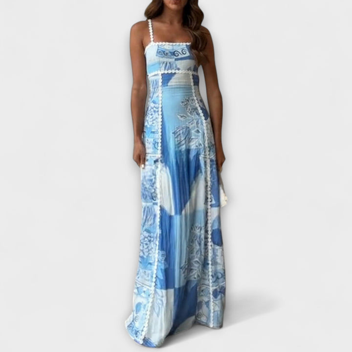 Terazza Ric Rac - Slip Flared Linnen Maxikleed