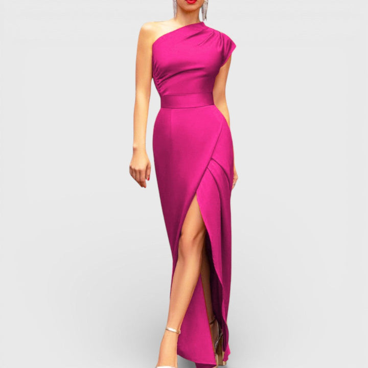Elegante asymmetrische avondjurk