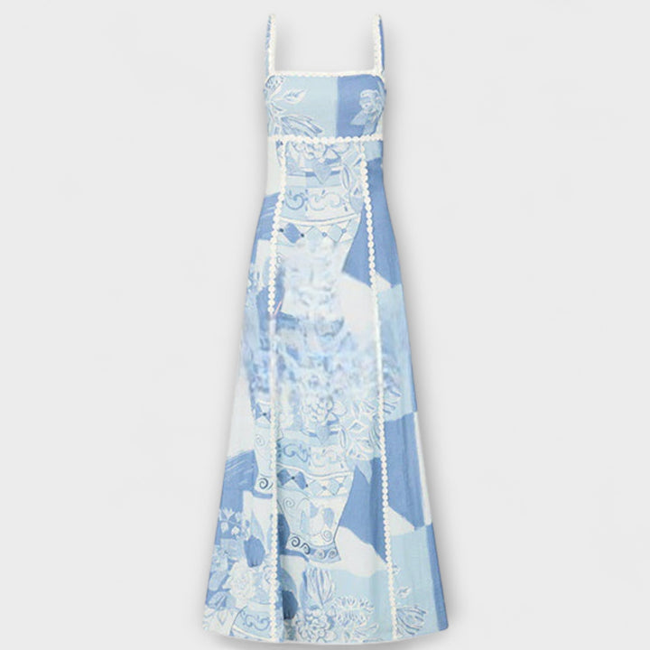 Terazza Ric Rac - Slip Flared Linnen Maxikleed