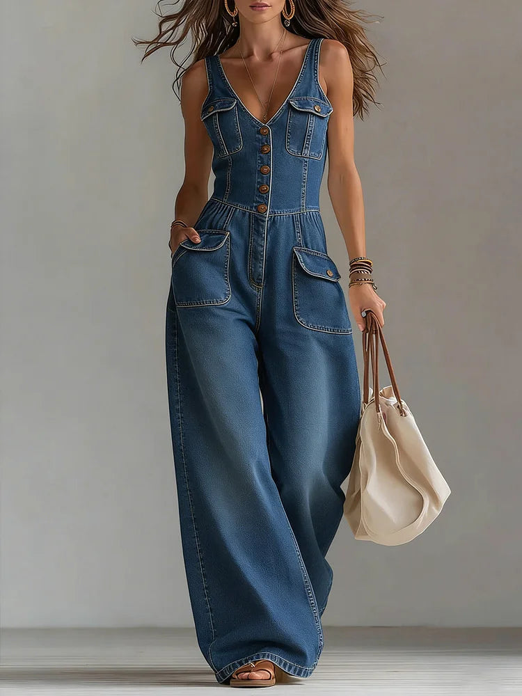 Sofia - Casual Denim Overall