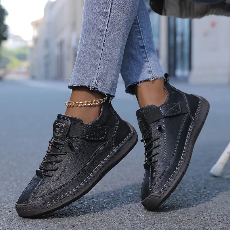 Alceste | Canvas sneakers met veters en siernaden voor dames
