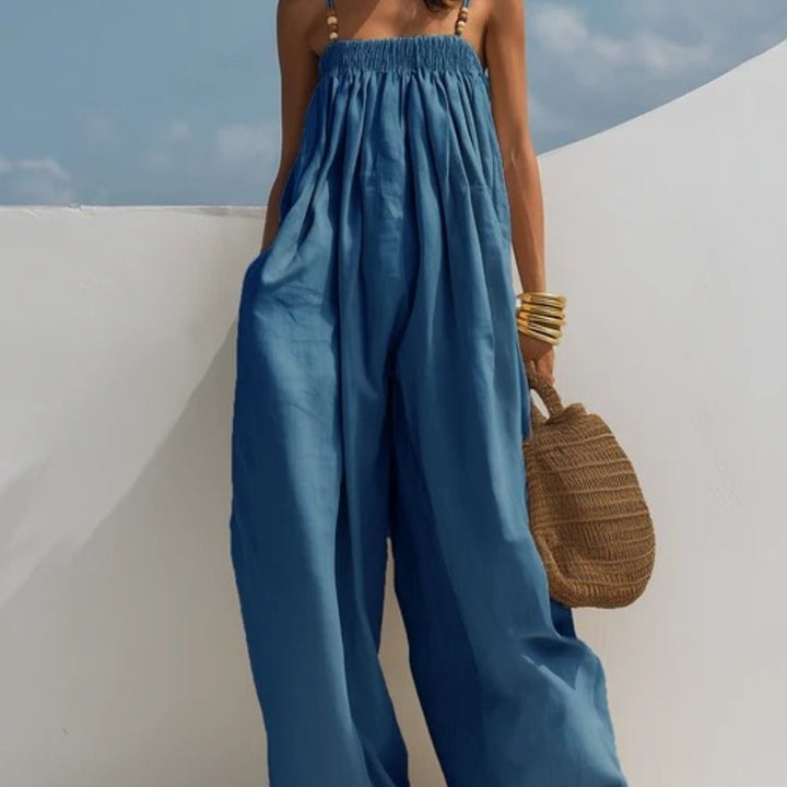 Madalena - Denim Jumpsuit met Wijde Benen