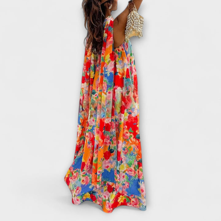 Harlow - Off-Shoulder Bloemen Maxi-Jurk