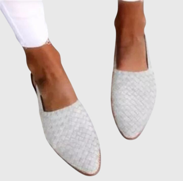 Leah | Gevlochten loafers met open neus voor dames