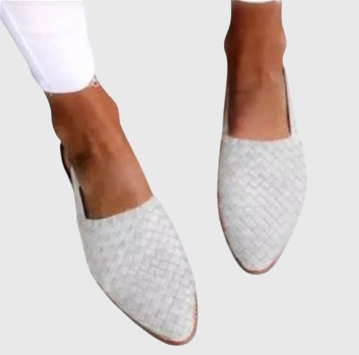 Leah | Gevlochten loafers met open neus voor dames