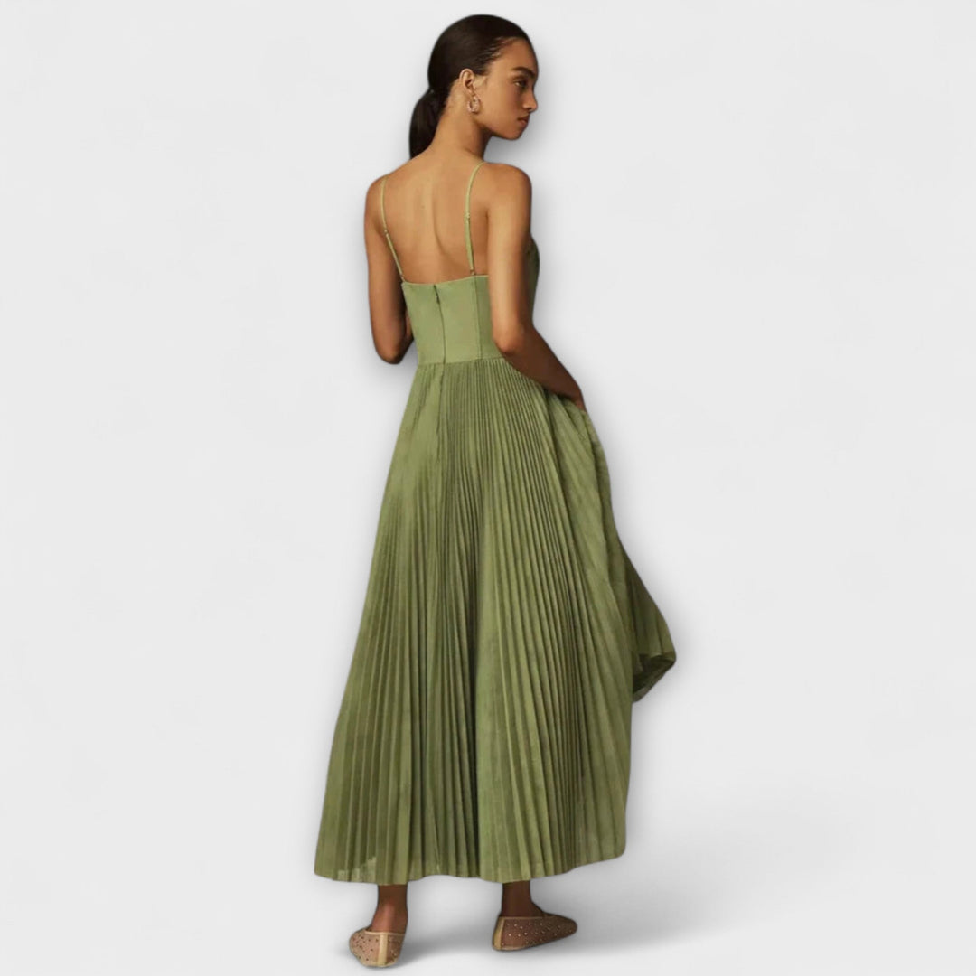 Marilyn - Faltenrok Midi Jurk van Tüll met Bustier-Design