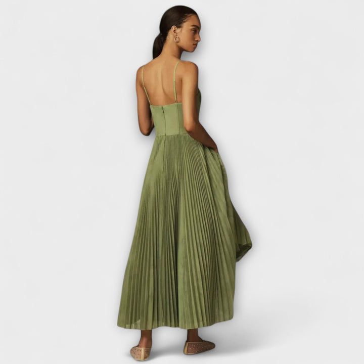 Marilyn - Faltenrok Midi Jurk van Tüll met Bustier-Design