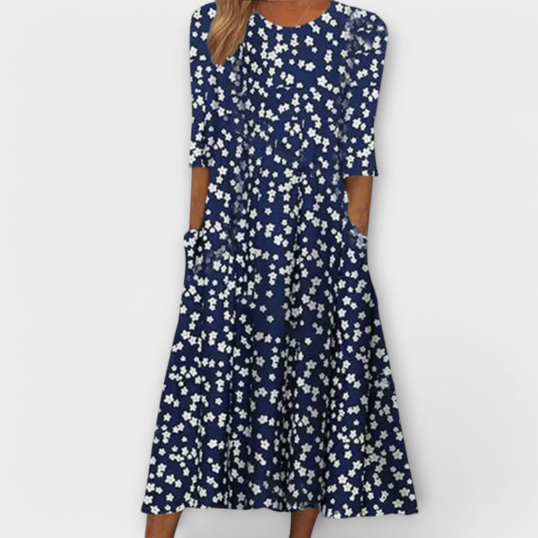Paula - Elegante bloemenjurk van premium stof