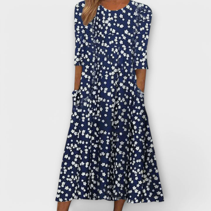Paula - Elegante bloemenjurk van premium stof
