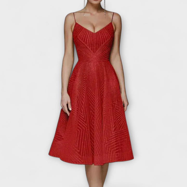 Elli - Dames Luxe Jurk met Borduursels