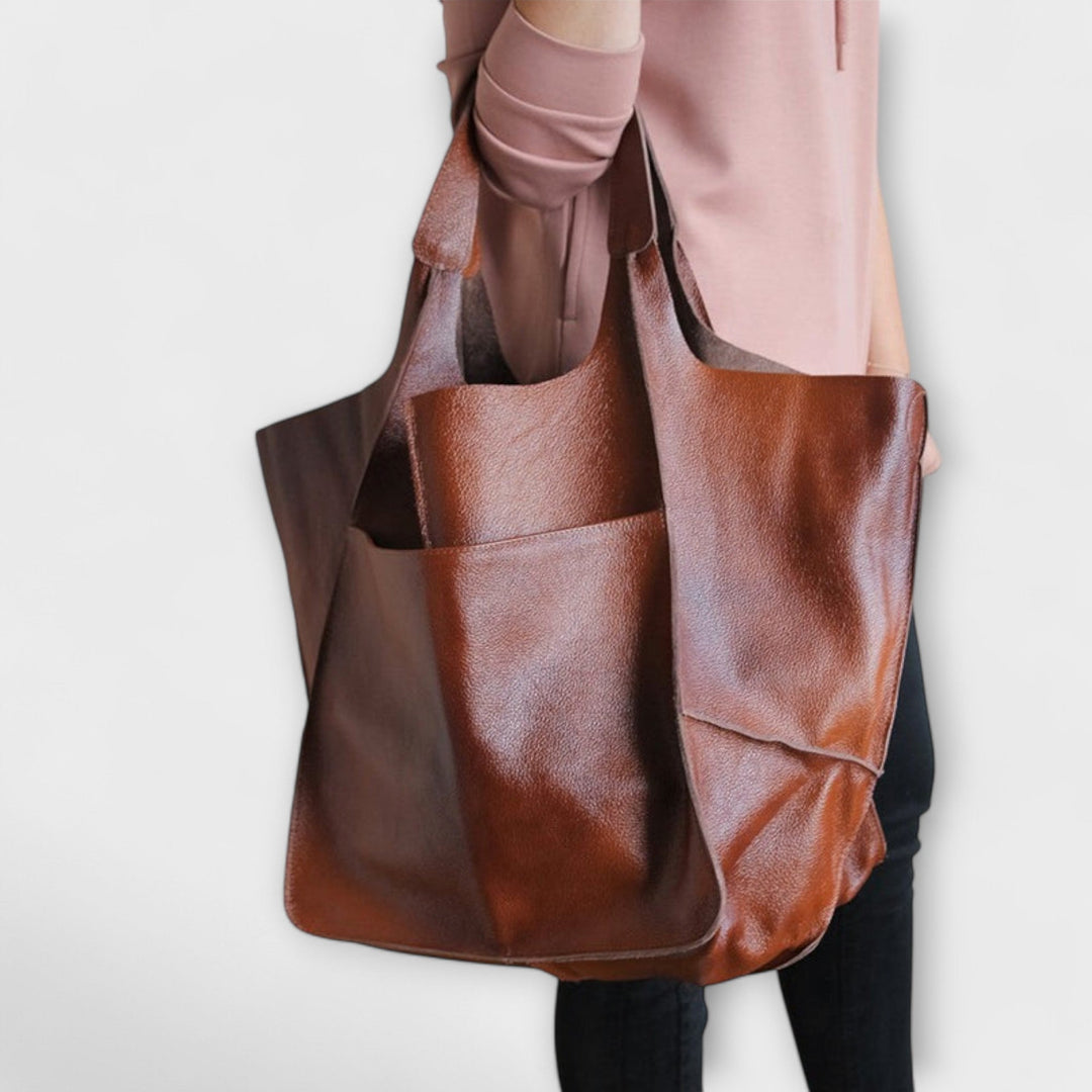 Urania | Oversized leren weekendtas voor dames