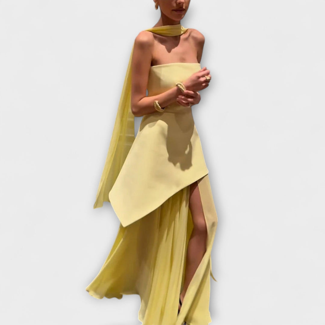 Goldie - Maxikleed van Chiffon