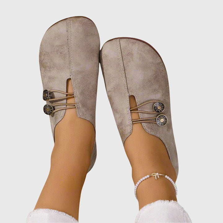 Josephine | Suède veterbottines met sierknopen voor dames