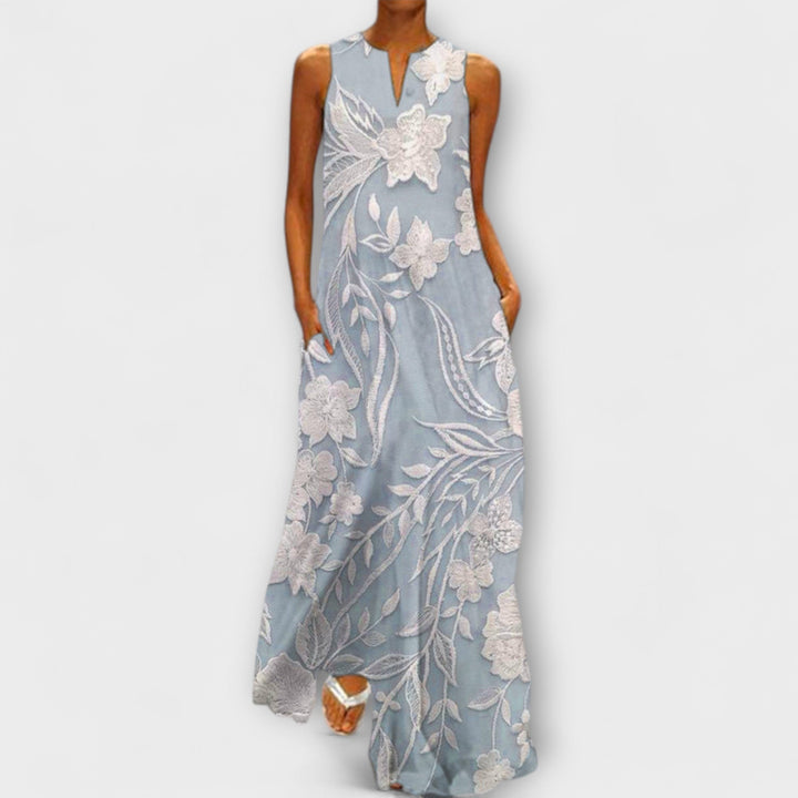 Camila – Botanische Maxijurk Met Print