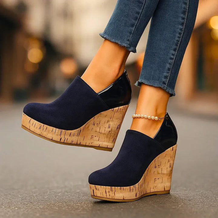 Augusta | Plateau sleehakbottines met uitsparingen opzij voor dames