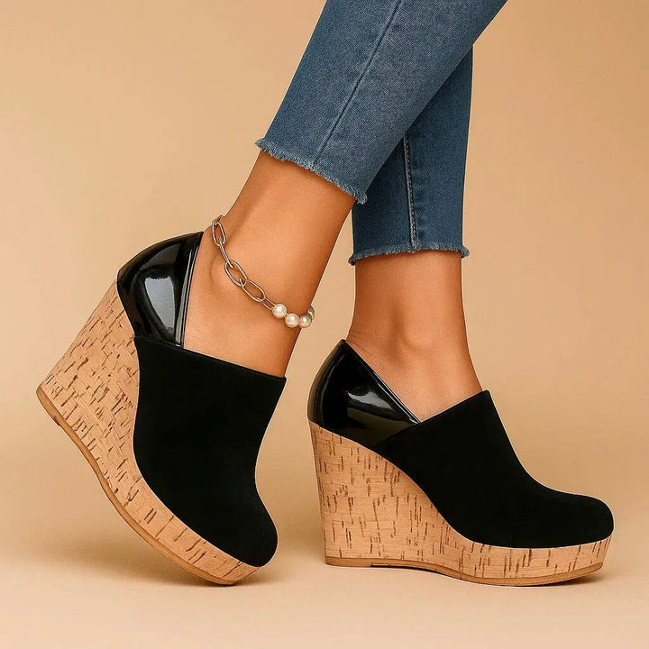 Augusta | Plateau sleehakbottines met uitsparingen opzij voor dames
