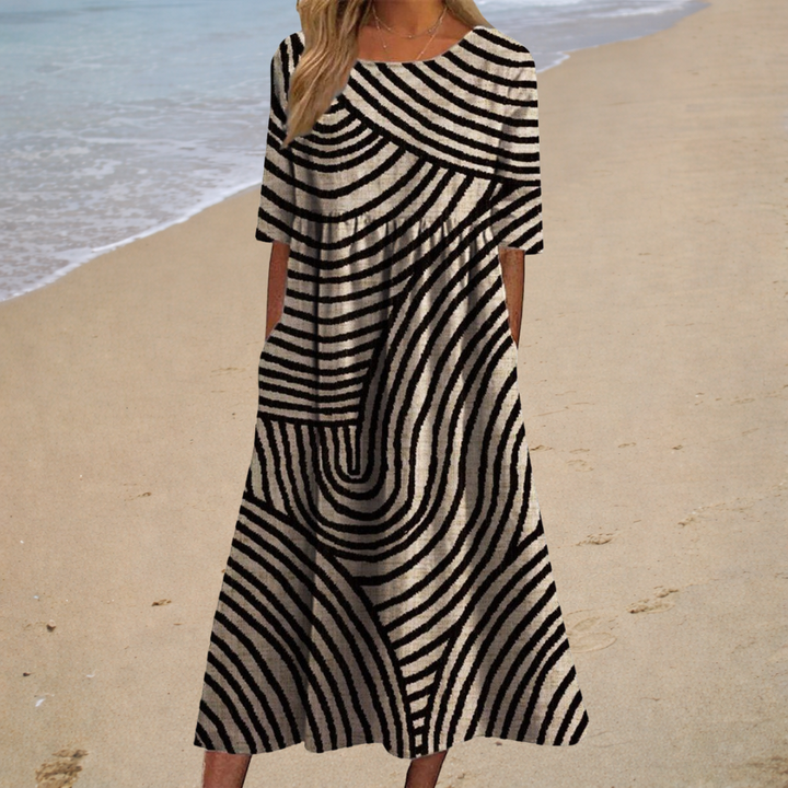 Vloeiende lange jurk – chic en comfortabel