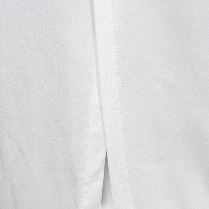 Selah - Witte Lange Mouwen Jurk met Taille-Uitsnijding en Strass Accenten