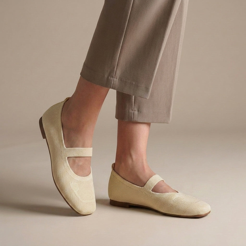 Ballerina's | Gebreide Mesh Mary Jane, Comfort de Hele Dag