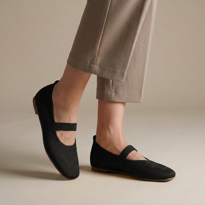 Ballerina's | Gebreide Mesh Mary Jane, Comfort de Hele Dag