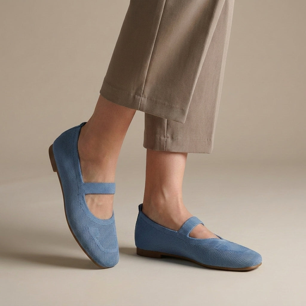 Ballerina's | Gebreide Mesh Mary Jane, Comfort de Hele Dag
