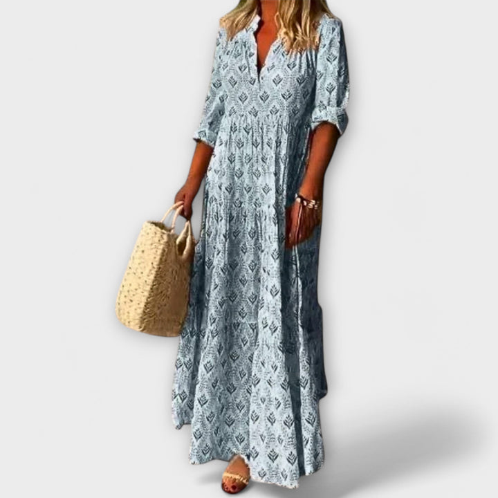 Sera - Stijlvolle en Comfortabele Lente Maxi Jurk