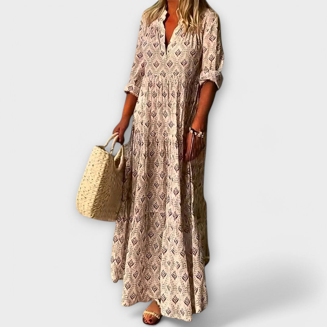 Sera - Stijlvolle en Comfortabele Lente Maxi Jurk
