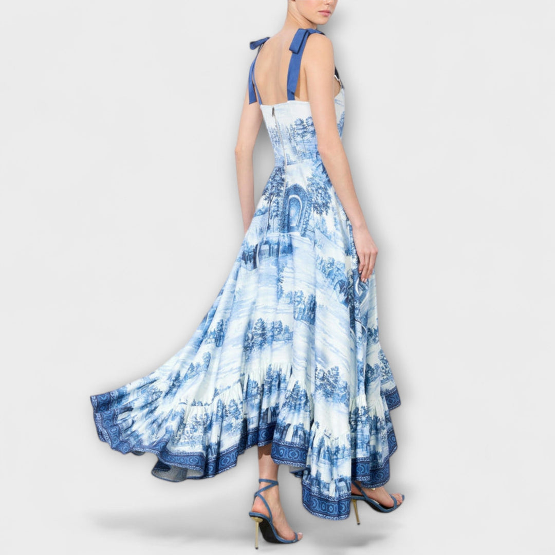 Lucia - Charmante Bloemenjurk Maxi