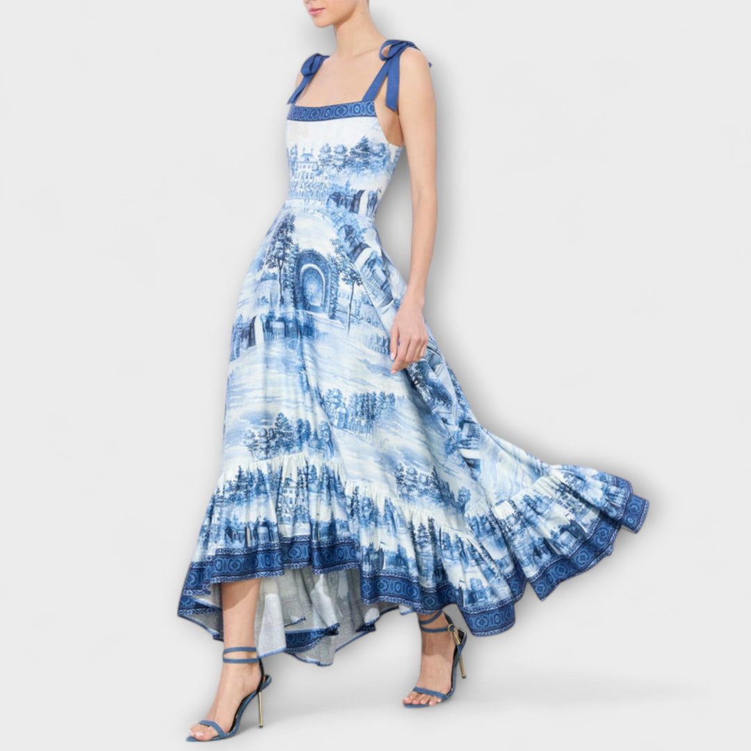 Lucia - Charmante Bloemenjurk Maxi