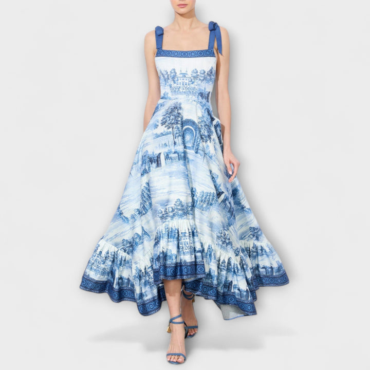 Lucia - Charmante Bloemenjurk Maxi
