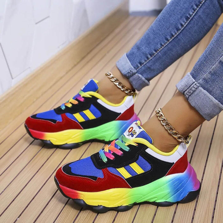 Jada | Neon chunky plateausneakers voor dames