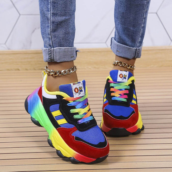 Jada | Neon chunky plateausneakers voor dames