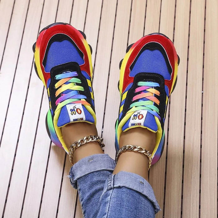 Jada | Neon chunky plateausneakers voor dames
