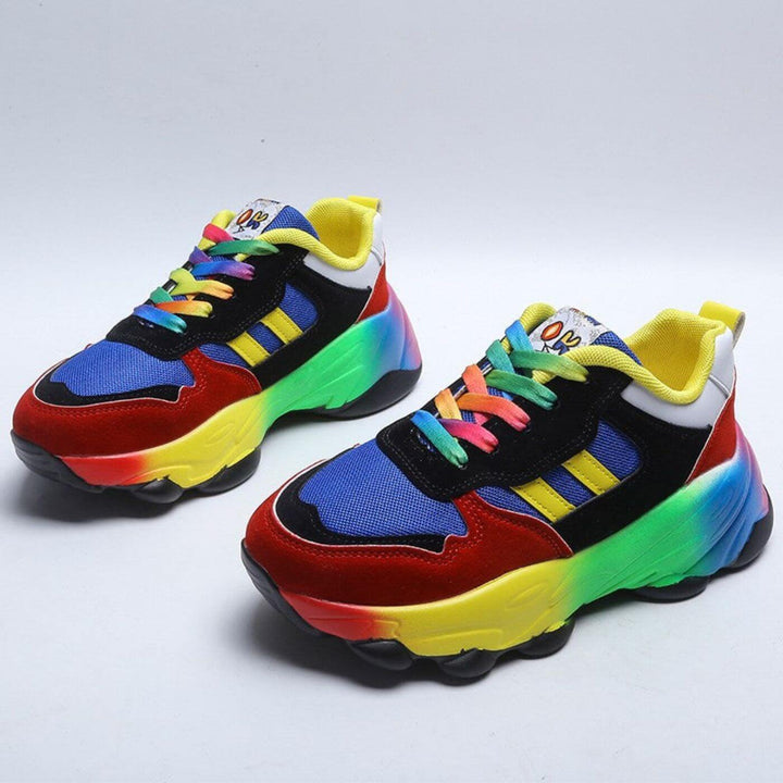 Jada | Neon chunky plateausneakers voor dames