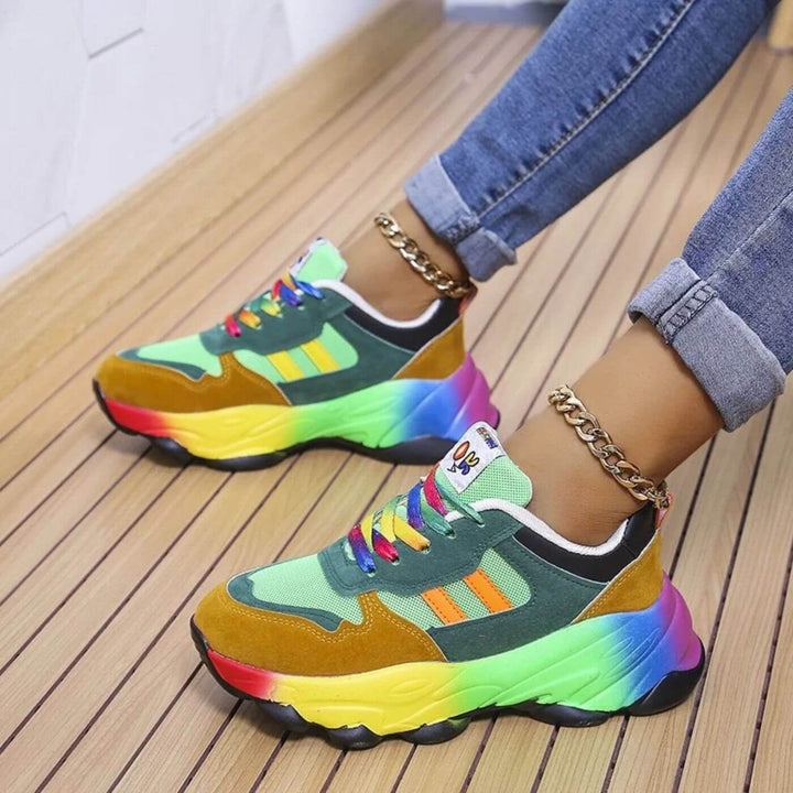 Jada | Neon chunky plateausneakers voor dames