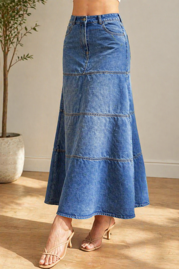 Maria - Midi Jeansrok