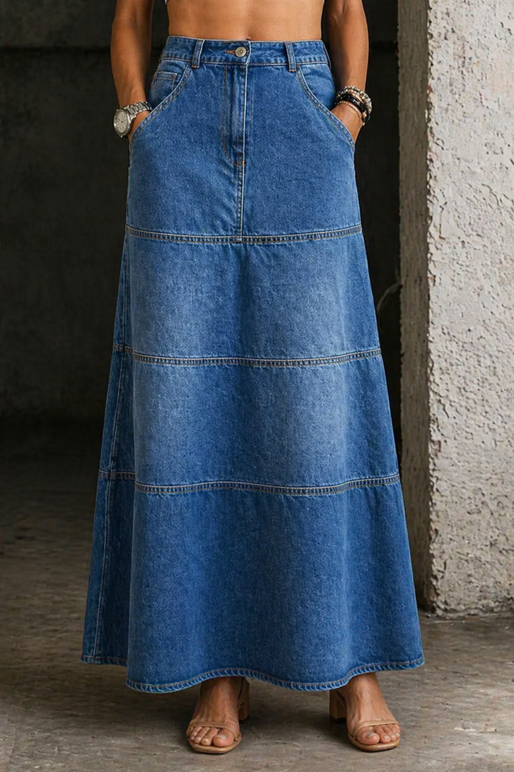 Maria - Midi Jeansrok