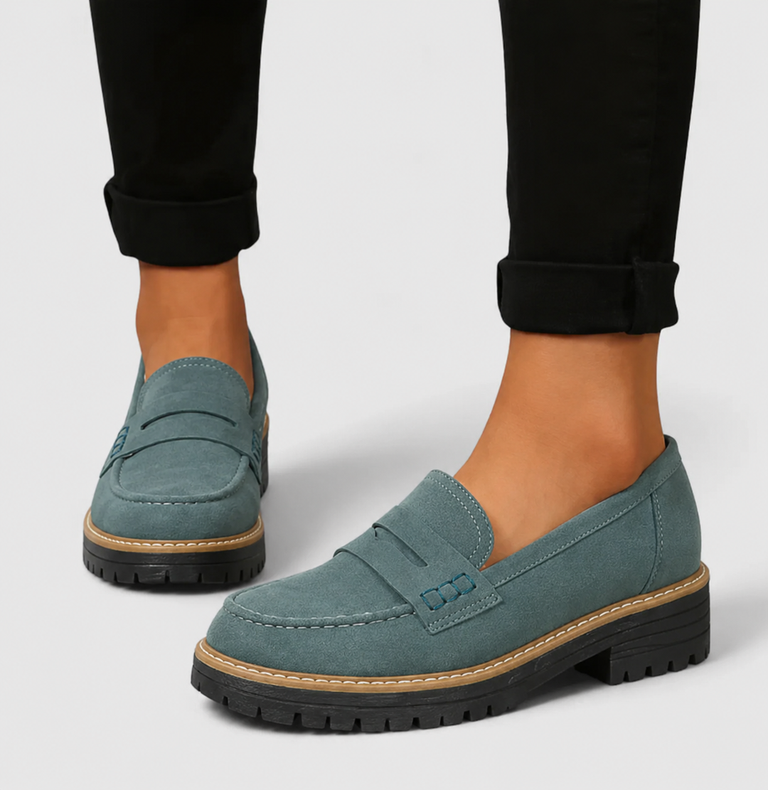 Geraldine | Pennyloafers met profielzool voor dames