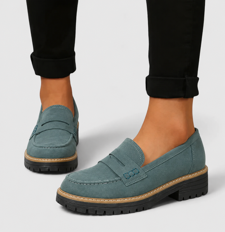 Geraldine | Pennyloafers met profielzool voor dames