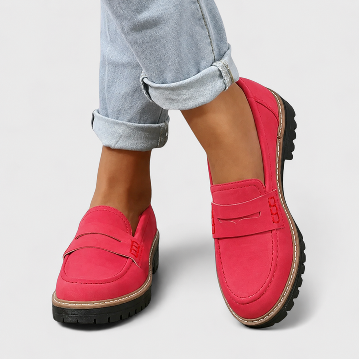 Geraldine | Pennyloafers met profielzool voor dames