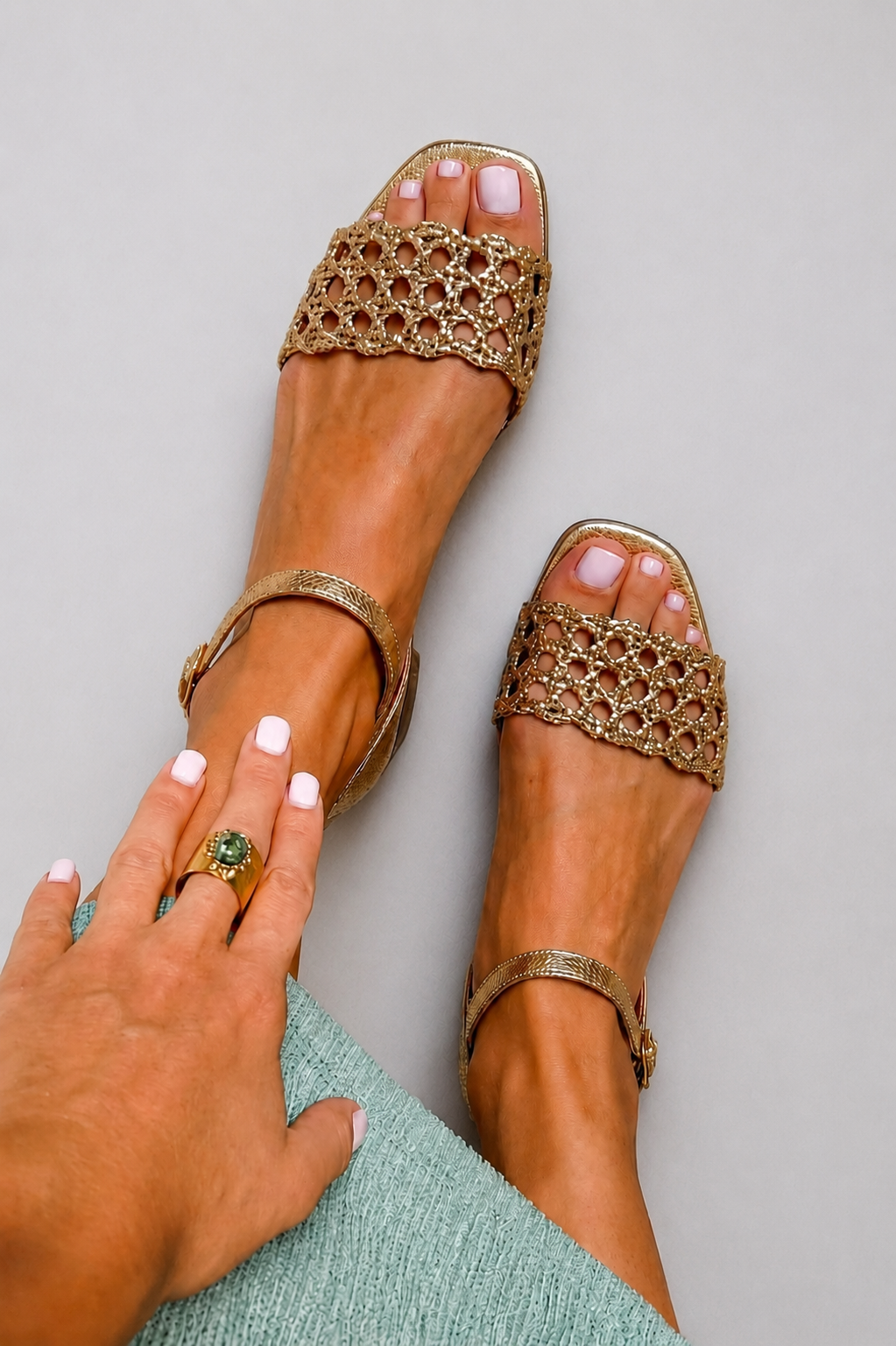 Aurora gouden sandalen – afbeelding 1