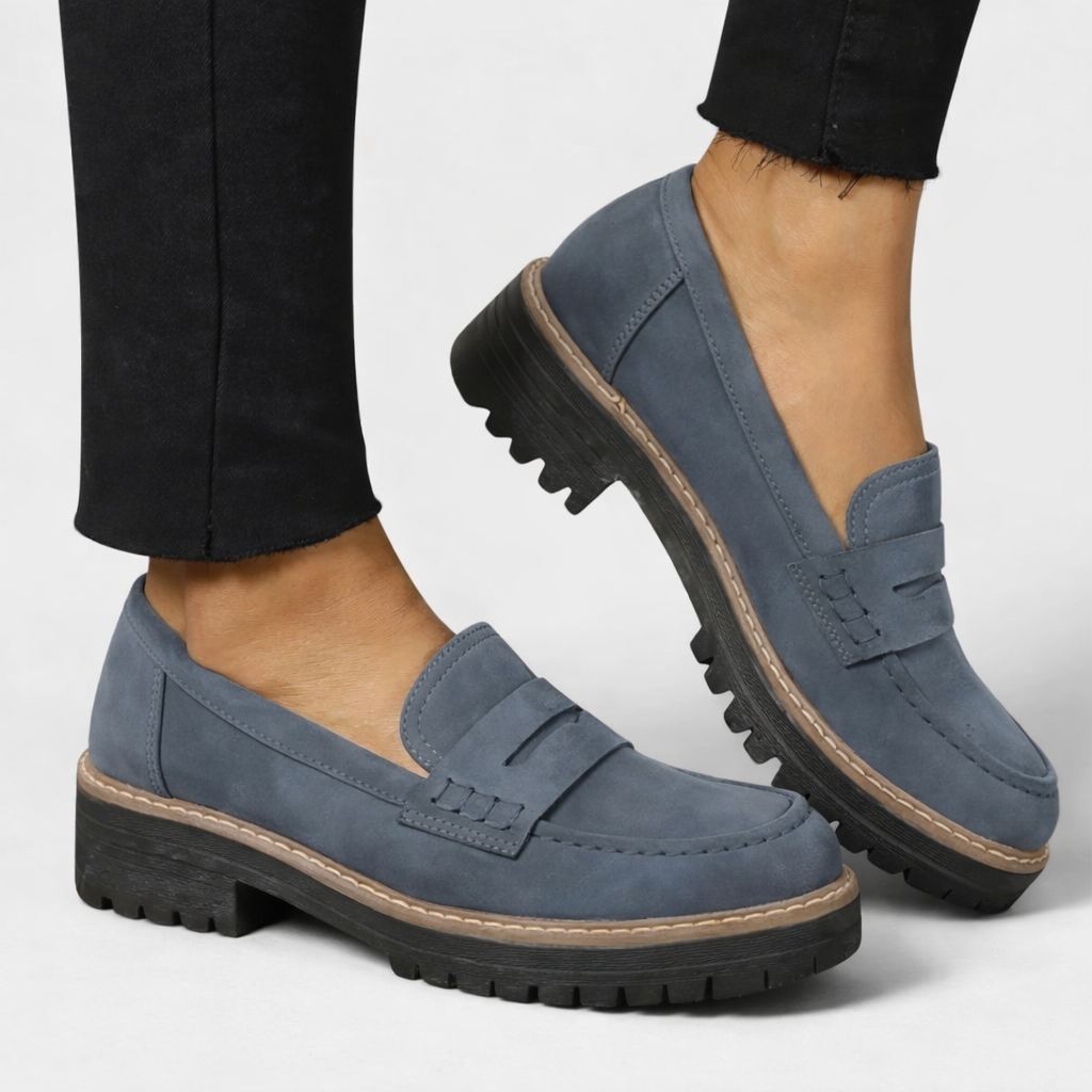 Geraldine | Pennyloafers met profielzool voor dames