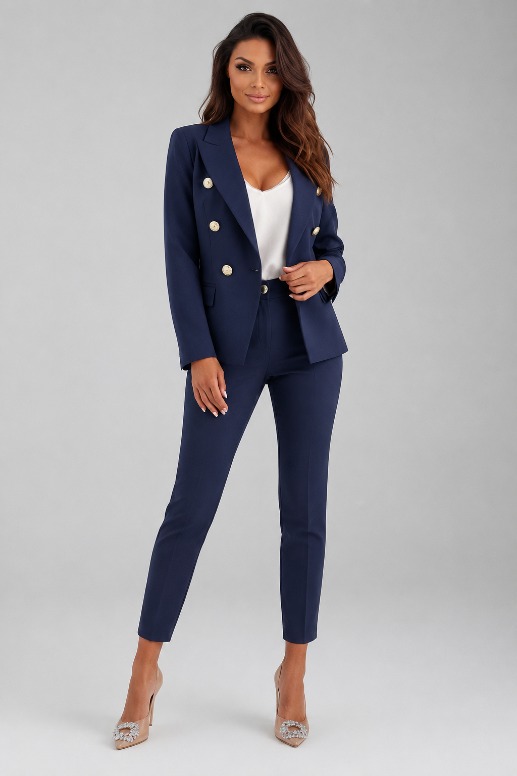 Scarlett | Double-breasted broekpak met blazer voor dames