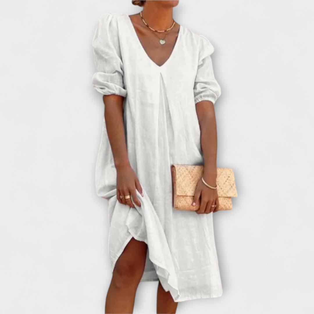 Fanny - Elegant zomerjurk met haakdetails